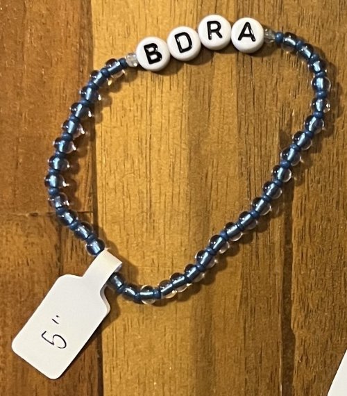 BDRA Bracelet, Light Blue, 5" long