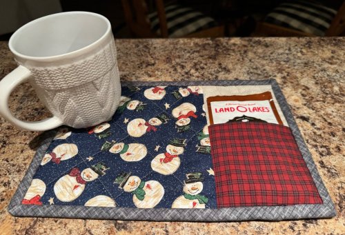 Snowman Mug Rug 
