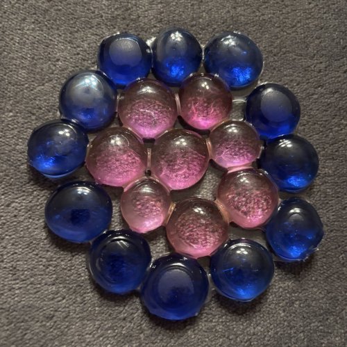 Sun Catcher: blue and pink stones