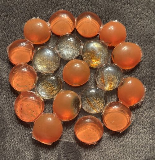 Sun Catcher: orange and clear stones