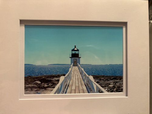 Lighthouse in Center, Marshall Point, ME
